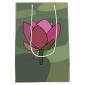 Roze Lotus Bloem Medium Cadeauzakje (Achterkant)