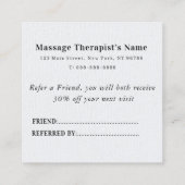 Roze Lotus Bloem Minimalistische Holistische Thera Aanbevelingskaartje (Achterkant)