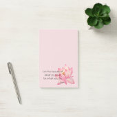 Roze Lotus Bloem Rumi Schoonheid Quote Post-it® Notes (Kantoor)