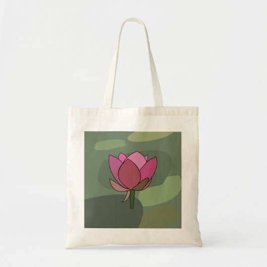 Roze Lotus Bloem Tote Bag (Voorkant)