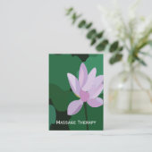 Roze Lotus Bloem Visitekaartje (Staand voorkant)