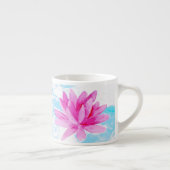 Roze Lotus Bloem Waterverf Schilderij Espresso Kop (Rechts)