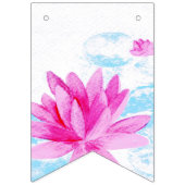Roze Lotus Bloem Waterverf Schilderij Liefhebbers Vlaggetjes (Tweede vlag)