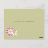 Roze Lotus Bloem Yoga & Zen Kalligrafie Om Aum Briefkaart (Achterkant)