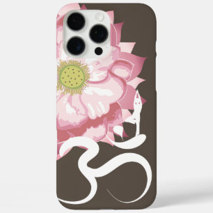 Roze Lotus Bloem Yoga & Zen Kalligrafie Om Aum iPhone 16 Pro Max Hoesje