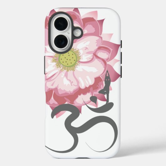 Roze Lotus Bloem Yoga & Zen Kalligrafie Om Aum Case-Mate iPhone Case (Achterkant)