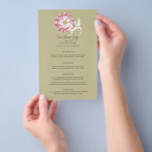 Roze Lotus Bloem Yoga & Zen Kalligrafie Om Aum Flyer (Hand)