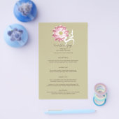 Roze Lotus Bloem Yoga & Zen Kalligrafie Om Aum Flyer (Enkel)