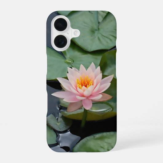 Roze Lotus Bloem Zen Tuin iPhone 16 Hoesje (Achterkant)