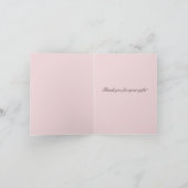 Roze Lotus Bloemen Dank u Bedankkaart (Binnen)