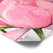 Roze lotus bloemen gouden grens welkomstteken poster (Hoek)