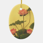 Roze Lotus bloemen Keramisch Ornament (Voorkant)