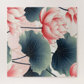 Roze Lotus Bloemen Legpuzzel (Horizontaal)