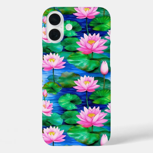 Roze Lotus bloemen op een vijver Case-Mate iPhone Case (Achterkant)