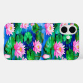Roze Lotus bloemen op een vijver Case-Mate iPhone Case (Achterkant (horizontaal))