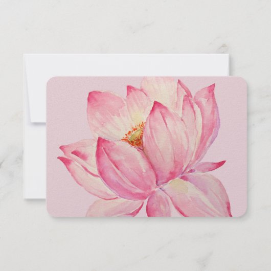 Roze Lotus Bloemen RSVP (Achterkant)