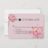 Roze Lotus Bloemen RSVP (Voorkant)