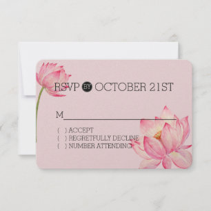 Roze Lotus Bloemen RSVP