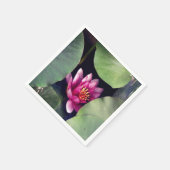 Roze Lotus Bloesem Groen gebladerte Servet (Hoek)