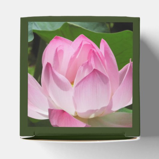 Roze Lotus Bloom Bedankdoosjes (Bovenkant)