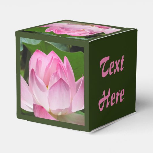 Roze Lotus Bloom Bedankdoosjes (Achterkant)