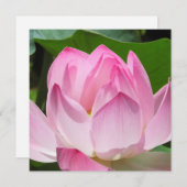 Roze Lotus Bloom Feestdagenkaart (Voorkant / Achterkant)