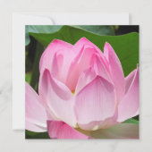 Roze Lotus Bloom Feestdagenkaart (Voorkant)