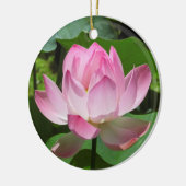 Roze Lotus Bloom Keramisch Ornament (Links)