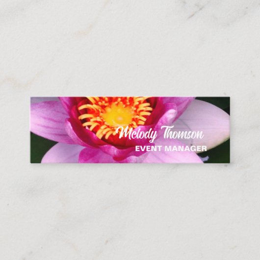 Roze Lotus Bloom, Mini Visitekaartje (Voorkant)
