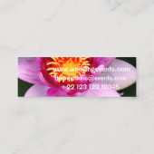 Roze Lotus Bloom, Mini Visitekaartje (Achterkant)