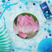 Roze Lotus Bloom Papieren Bordje (Feest)