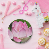 Roze Lotus Bloom Papieren Bordje (Feest)