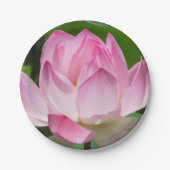 Roze Lotus Bloom Papieren Bordje (Voorkant)