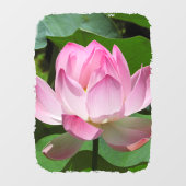 Roze Lotus Bloom Raamsticker (Vel)