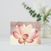 Roze Lotus Blossom Briefkaart (Staand voorkant)
