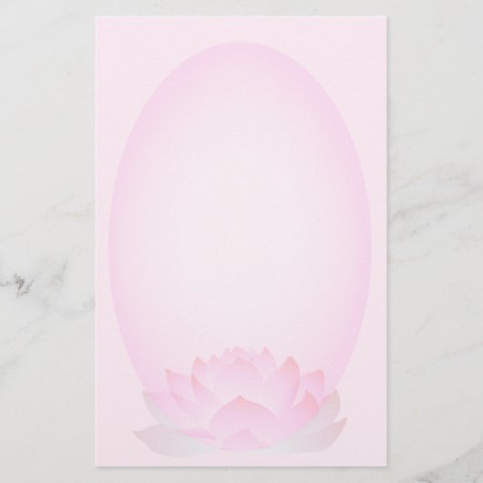Roze Lotus BLossom Briefpapier (Voorkant)