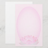 Roze Lotus BLossom Briefpapier (Voorkant / Achterkant)