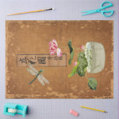 Roze Lotus Blossom Dragonfly  ontkoppelingskunst Tissuepapier (Craft)