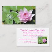 Roze Lotus Blossom en Groene LilyPads,  Visitekaartje (Voorkant / Achterkant)