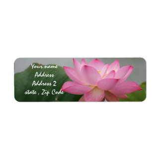 Roze Lotus Blossom Etiket