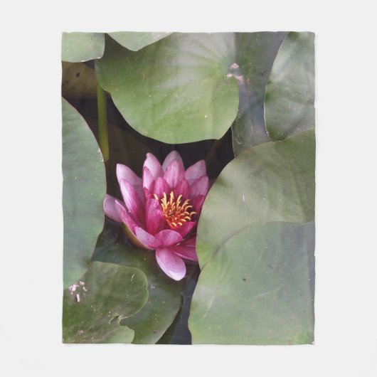 Roze Lotus Blossom Fleece Deken (Voorkant)