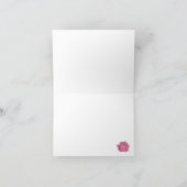 Roze Lotus Blossom Illustratie Notitiekaartje (Binnen)