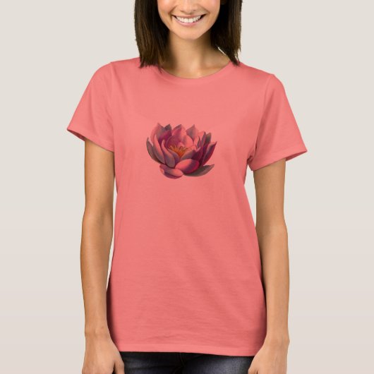 Roze Lotus Blossom T-shirt (Voorkant)