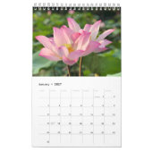 Roze Lotus Calendar Kalender (Jan 2027)