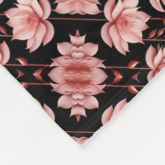 Roze Lotus Classic Fleece Deken (Hoek)