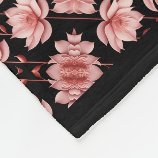 Roze Lotus Classic Fleece Deken (Hoek)