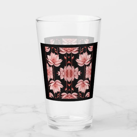 Roze Lotus Classic Glas (Achterkant)
