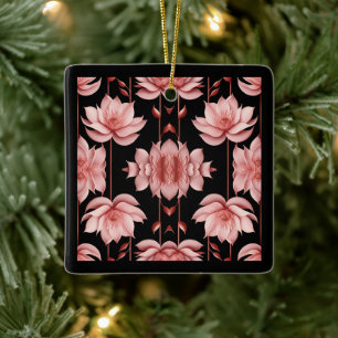 Roze Lotus Classic Keramisch Ornament