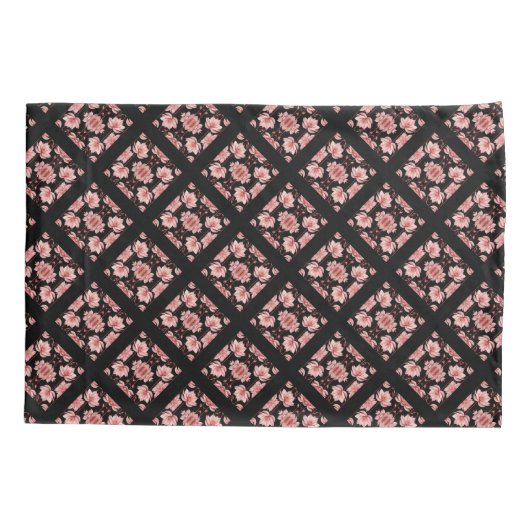 Roze Lotus Classic Kussensloop (Achterkant-Links)