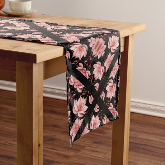 Roze Lotus Classic Lange Tafelloper (Voorbeeld)